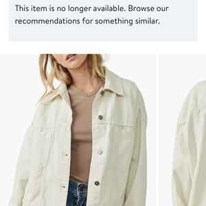 Free People Opal Swing Women’s Cream Denim Jacket